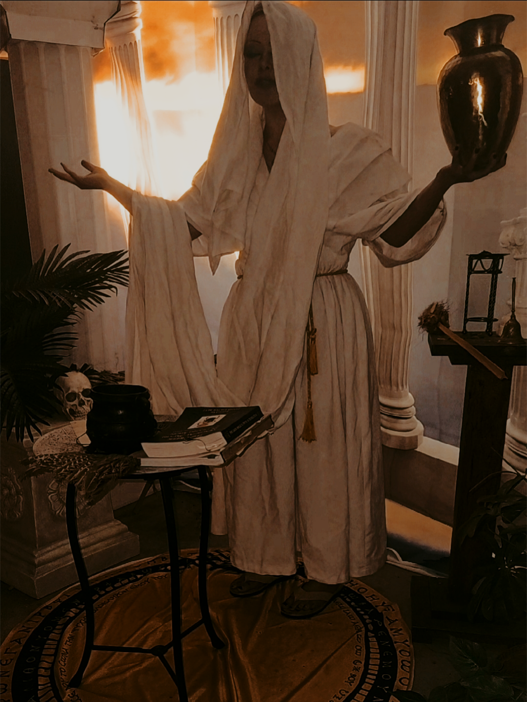 Pure Linen Veil - Ritual Clothing